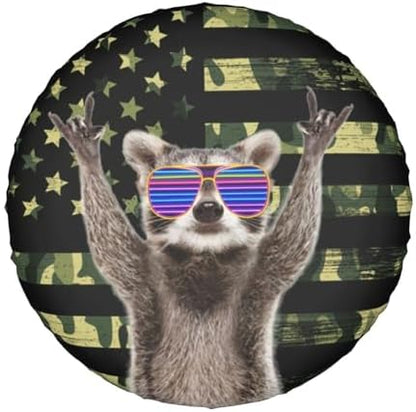 Funny Raccoon Spare Tire Cover Wheel Protectors Waterproof Wheel Covers - Image 7