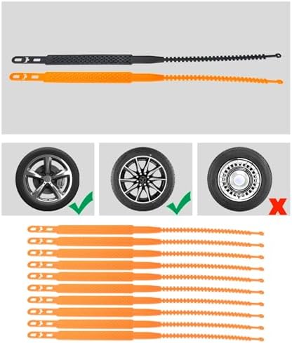 Temporary Tire Straps, Anti Skid Snow Tire Chains, Tire Zip Ties - Image 4