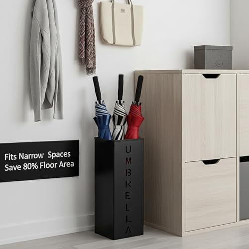 Hiceeden Square Metal Umbrella Holder, Free Standing Umbrella Rack Stand - Image 6