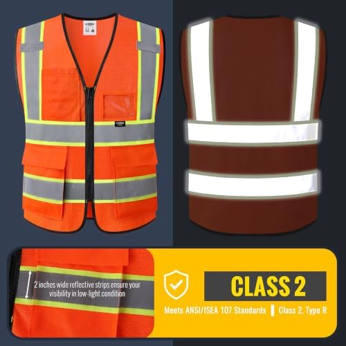 JKSafety Safety Vest for men women Hi Vis Vest - Image 3
