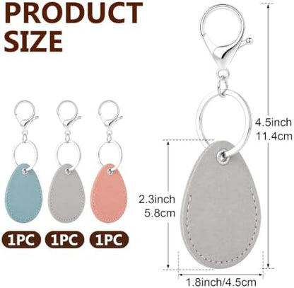 PAGOW 2.3x1.8in Key Fob Holder, PU Leather RFID Key Case Protector - Image 2