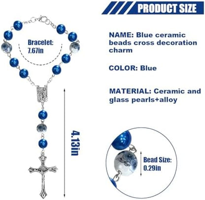 smilfuy 2PCS Car Rosary for Rearview Mirror - Image 2