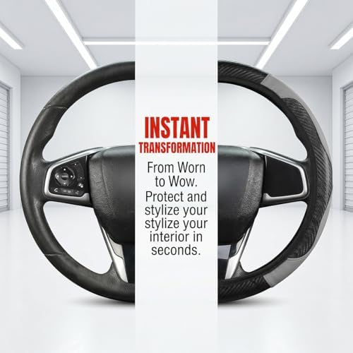 Zpana Car Steering Wheel Cover, Elastic Stretch Carbon Fiber Full Surround - Image 3