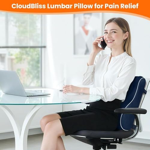 CloudBliss Lumbar Support Pillow, Memory Foam - Image 2