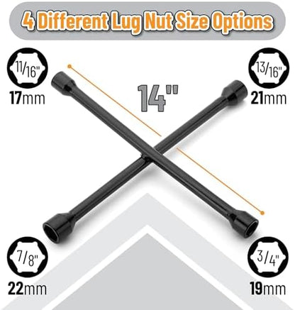 Bates 14 Inch 4 Way Lug Wrench - Image 2