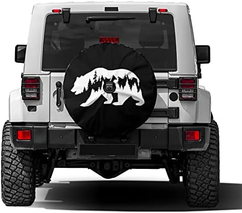 Mountain Bear Spare Tire Cover by Foruidea