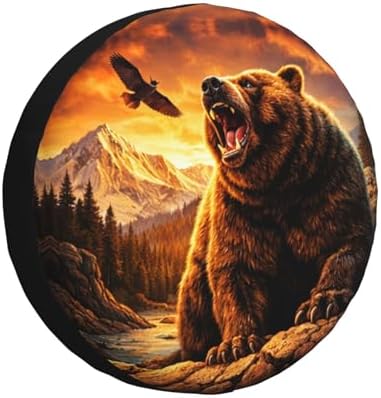 Wild Bear Spare Tire Cover Weatherproof Wheel Protectors Universal Wheel Covers by Unknown