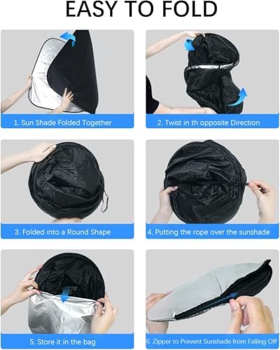 Foldable Front Windshield Sunshade fit - Image 6
