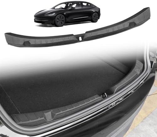 BestEvMod 2026 2025 2024 Tesla Model 3 Upgrade Rear Bumper & Trunk Sill Cover by BestEvMod