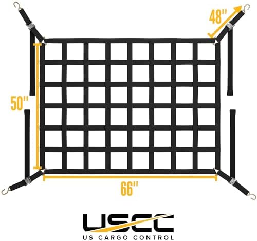 US Cargo Control Cargo Nets for Pickup Truck Bed 5.5 FT x 4.2 FT, Adjustable - Image 3