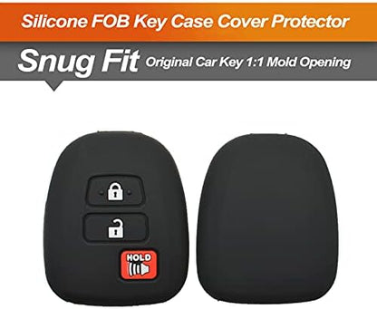 Silicone Key Fob Cover Fit for Toyota Corolla Camry 4Runner Highlander Prius C - Image 3