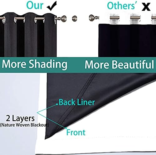 Yakamok Pure White 100% Blackout Curtains 96 Inches Long 52" Wide 1 Panel - Image 5
