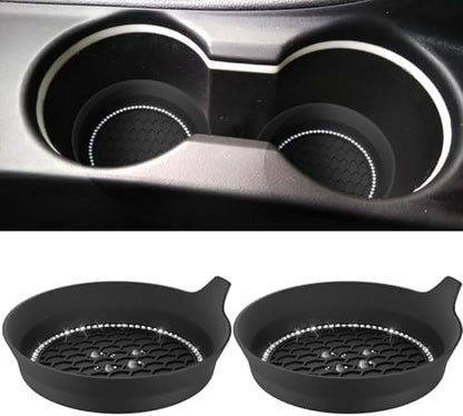 2 PCS Car Cup Coasters, Bling Cup Holder Coaster by BFXM