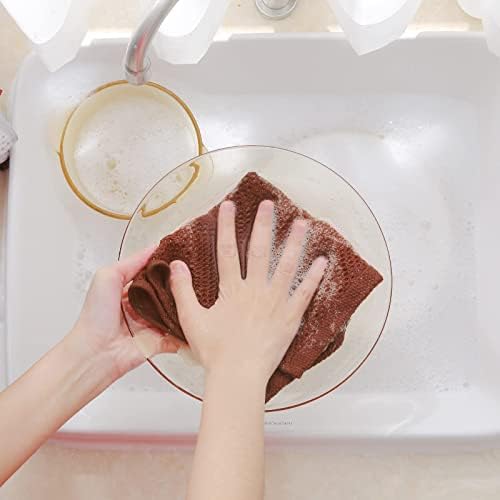 Homaxy 100% Cotton Waffle Weave Kitchen Dish Cloths 12-Pack - Image 4