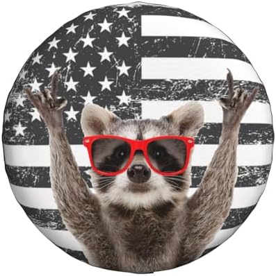 Funny Raccoon Spare Tire Cover Raccoon Wheel Protector - Image 2