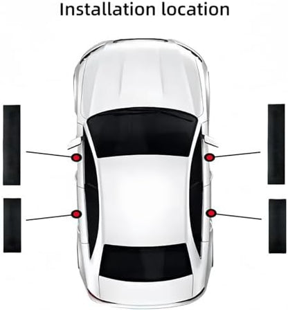4PCS Carbon Fiber Style Leather Door Sill Protector Scuff Plate Cover Guard - Image 5