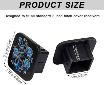 Trailer Hitch Cover 2 Inch Square Receiver Hitch Cover Rubber Tube Plug - Image 2