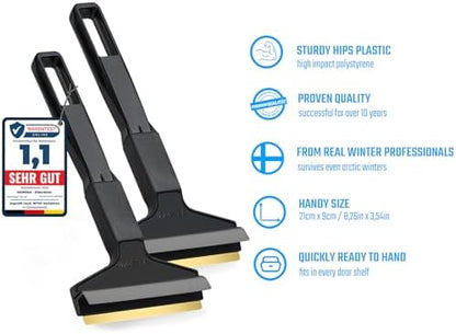 L&P Car Design A053-2 Pack Ice Scraper Brass Blade Original Murska from Europe - Image 6