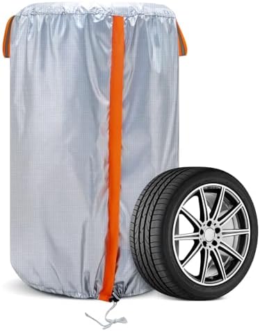Tire Cover for Storage, 420D Waterproof Tire Stack Cover Holds 4 Tires 32in by Professionalcoversellers