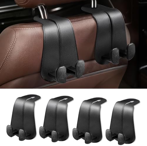 CoBak Extra Wide Car Seat Back Hooks, Premium Stitched Leather Headrest Hangers by PopulartabletcasebrandWegivepeoplethebestdesignofprotectingvariouselectronicdevices