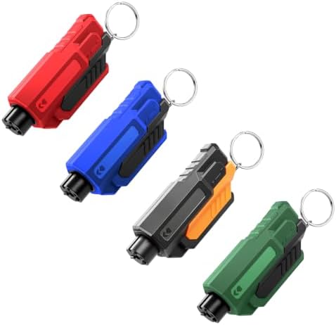 4PCS Car Window Breaker Seatbelt Cutter, Emergency Keychain Escape Tool by JINRUITOP