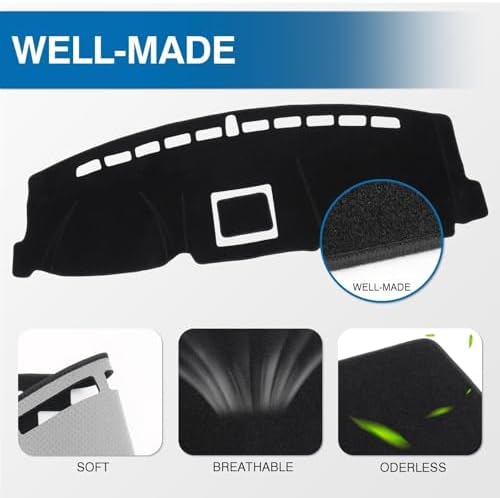 KUST Black Dash Cover for Ford Expedition 2018-2021 Dashboard Cover Non-Slip - Image 4