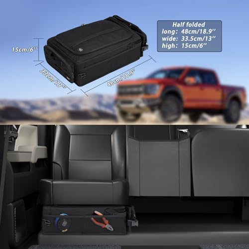 Foldable Truck Under Seat Storage Organizer Removable Dividers Fit F150 - Image 5