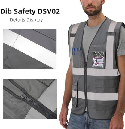 Dib Safety Hi Vis Reflective Safety Vest - Image 4