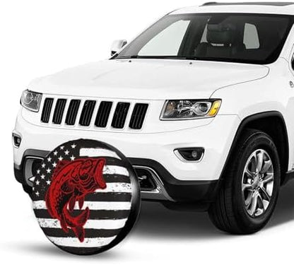 Fish Flag Spare Tire Cover Wheel Protectors Weatherproof Sun Protection Covers - Image 4