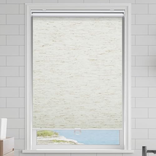 AOSKY Blackout Cordless Roller Shades, 35.5" W x 72" H, Linen Cream - Image 2
