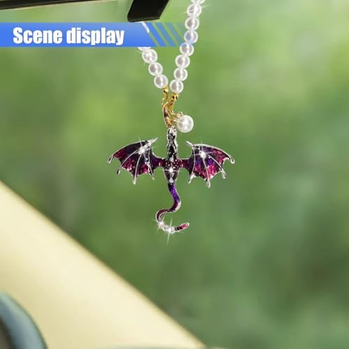 Bling Dragon Car Rear View Mirror Charm - Image 3