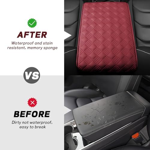 Car Armrest Cushion, 12.2"x8.3" Memory Foam Console Pad - Image 4