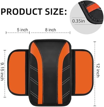 NBTEPEM 6 Pcs Orange Steering Wheel Cover Set, Sport Microfiber Leather - Image 5