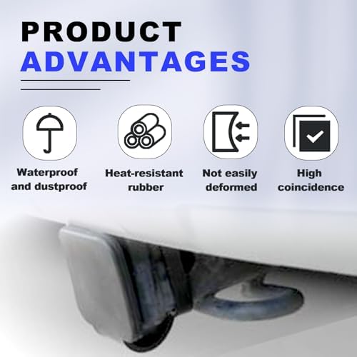 Black Trailer Hook Dust-Proof Plug, 1.9 Inch Hitch Cover Trailer Hitch Cover - Image 5