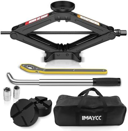 IMAYCC Car Jack Kit 2.5 Ton, Scissor Car Jack, Portable Tire Changing Kit by IMAYCC
