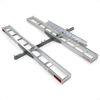 Black Widow Aluminum Double Motorcycle Hitch Carrier, 600 lb, 2 in Hitch by BlackWidow