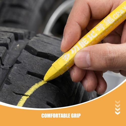 8pcs Tire Marker Yellow Crayon: Wax Chalk Crayon - Image 3