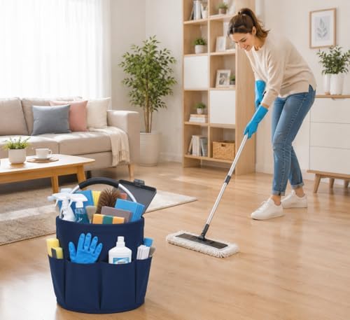 Portable Cleaning Caddy with Handle, Foldable Supply Organizer - Image 6