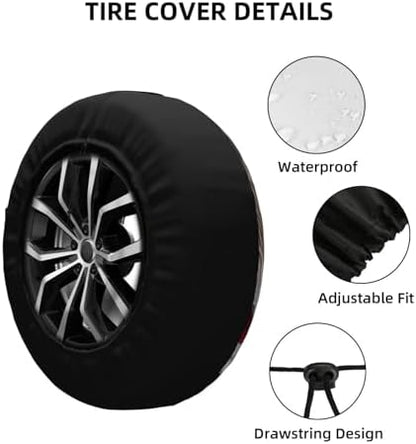Spare Tire Cover for RV Camper, American Flag Horse Tire Cover Protectors - Image 4