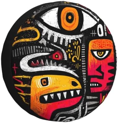 Graffiti Spare Tire Cover Waterproof Wheel Cover 17 Inch Universal Fit by Unknown