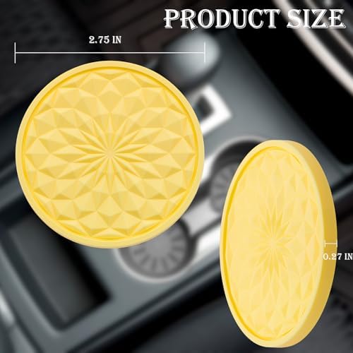 4 Pack Silicone Car Cup Holder Coaster – 2.75 Inch Non-Slip Drink Mat, - Image 2