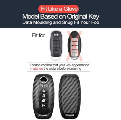 2pcs Compatible with Nissan Key Fob Cover Case Key Chain fit - Image 2