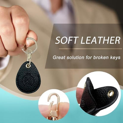 Leather Key Fob Holder, Access Card Key Chains RFID Protector, NFC Smart Key - Image 5