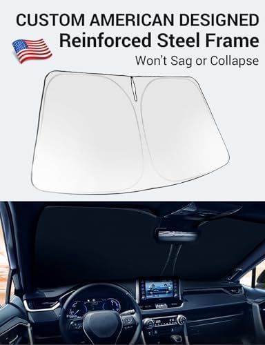 Proadsy Custom Fit 2024-2026 BMW 5-Series Windshield Sun Shade, Blocks Heat - Image 2