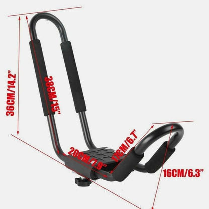 2 Pairs Kayak Roof Rack Carrier Boat Ski Surf Roof Mount Car Cross J-Bar - Image 3