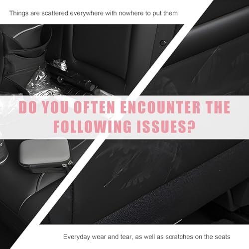 Car Seat Back Organizer, Durable Leather Trash Bag Hanging Backseat Organizer - Image 4