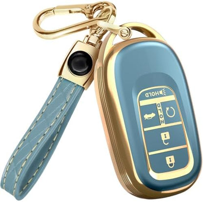 Lucrum Compatible with Honda Key Fob Cover & Keychain by Lucrum