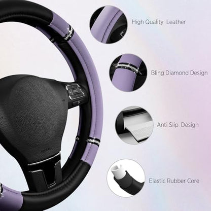 Road Comfort Leather Steering Wheel Cover – Premium Anti-Slip Car Steering - Image 4