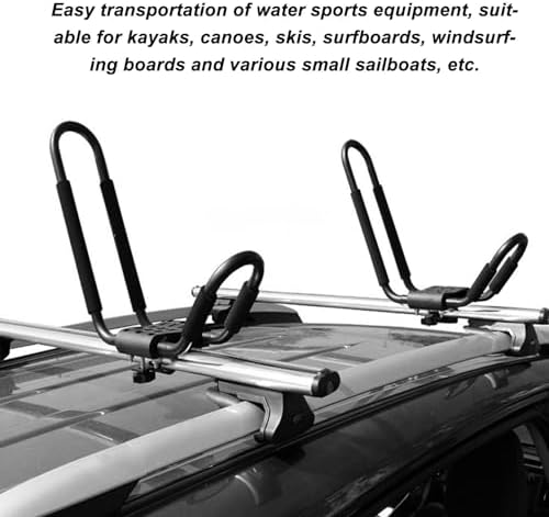 Fafeicy 2 Pair Kayak Roof Rack, Alloy Steel 150LBS Load Capacity J Bar Holder - Image 4