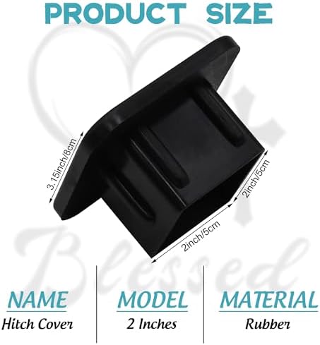 Hitch Cover Blessed Cross and Heart Square Towing Hitch Covers 2” Heavy Duty - Image 2